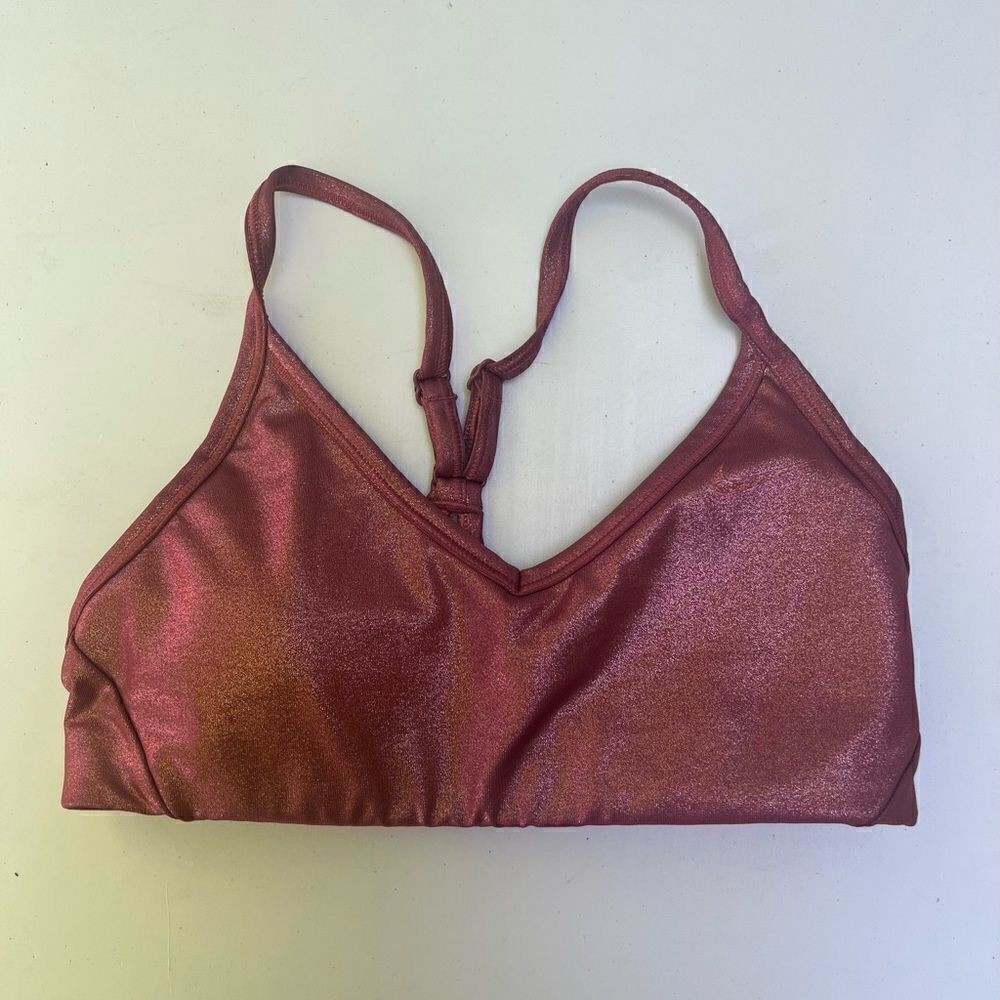 Nike metallic sports bra. Dark red. size Small